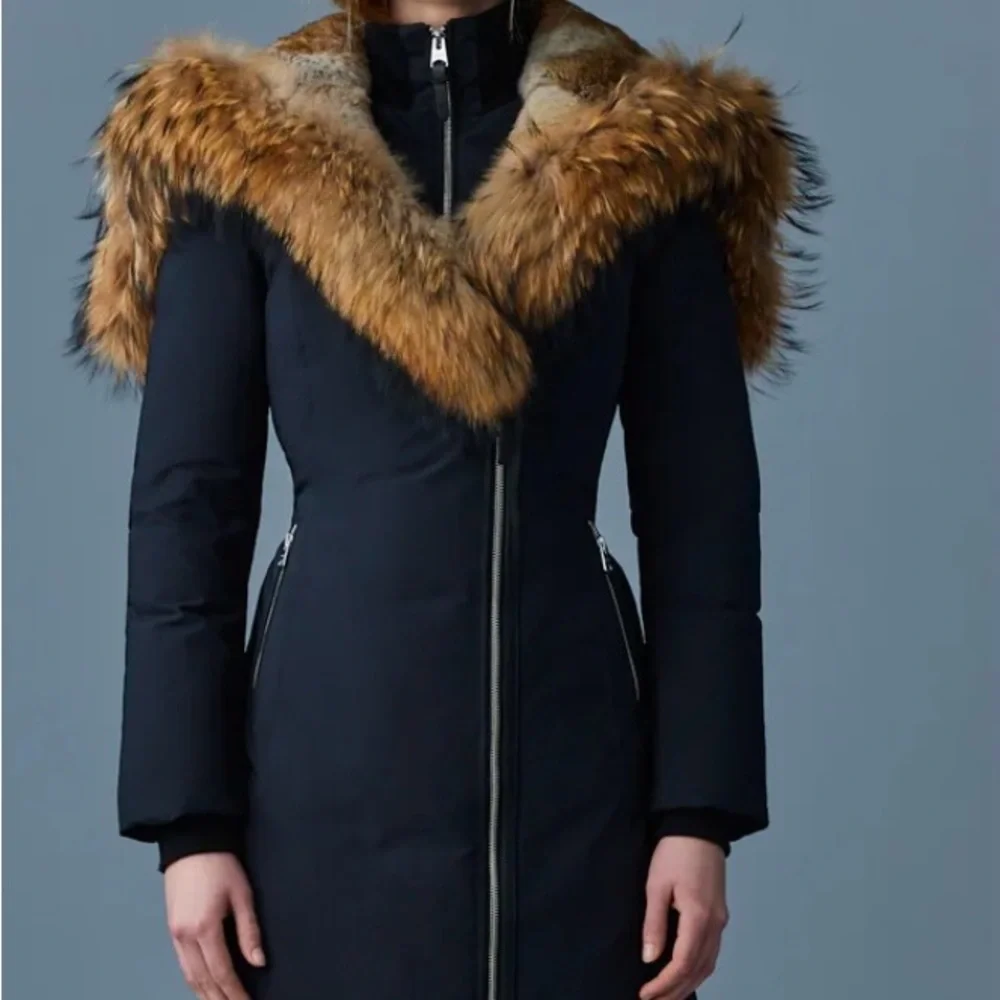 New MACKAGE TRISH down coat with natural fur Signature Collar Size XS - Picture 2 of 16